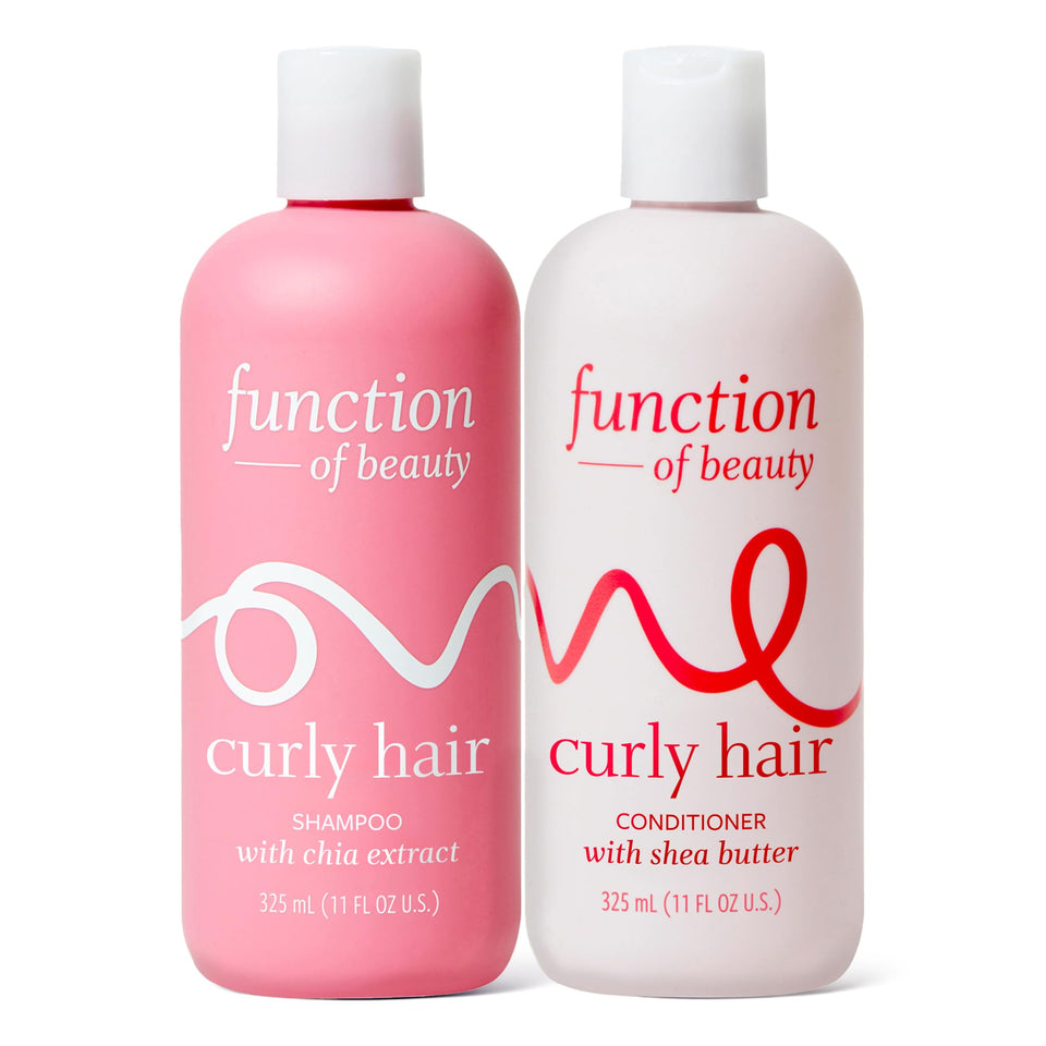 Function of Beauty curly set front packaging shows duo and benefits