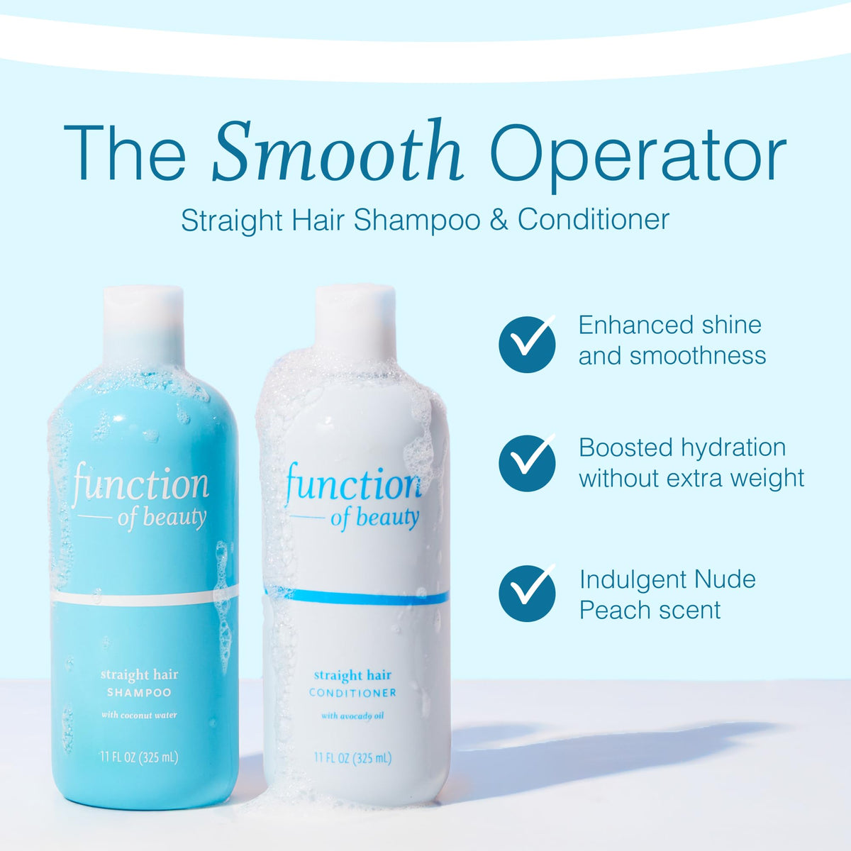 Function of Beauty shampoo and conditioner side-by-side highlighting coordinated formulas