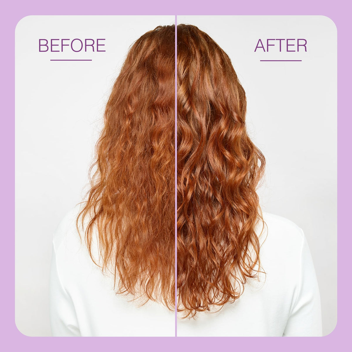 Function of Beauty conditioner applied to wavy hair in shower, showing detangling and hydration benefits