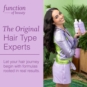 Function of Beauty jar on bathroom shelf lifestyle image suggesting spa-like routine