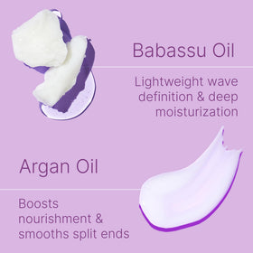 Function of Beauty ingredients label highlighting babassu and argan oils for moisturized waves