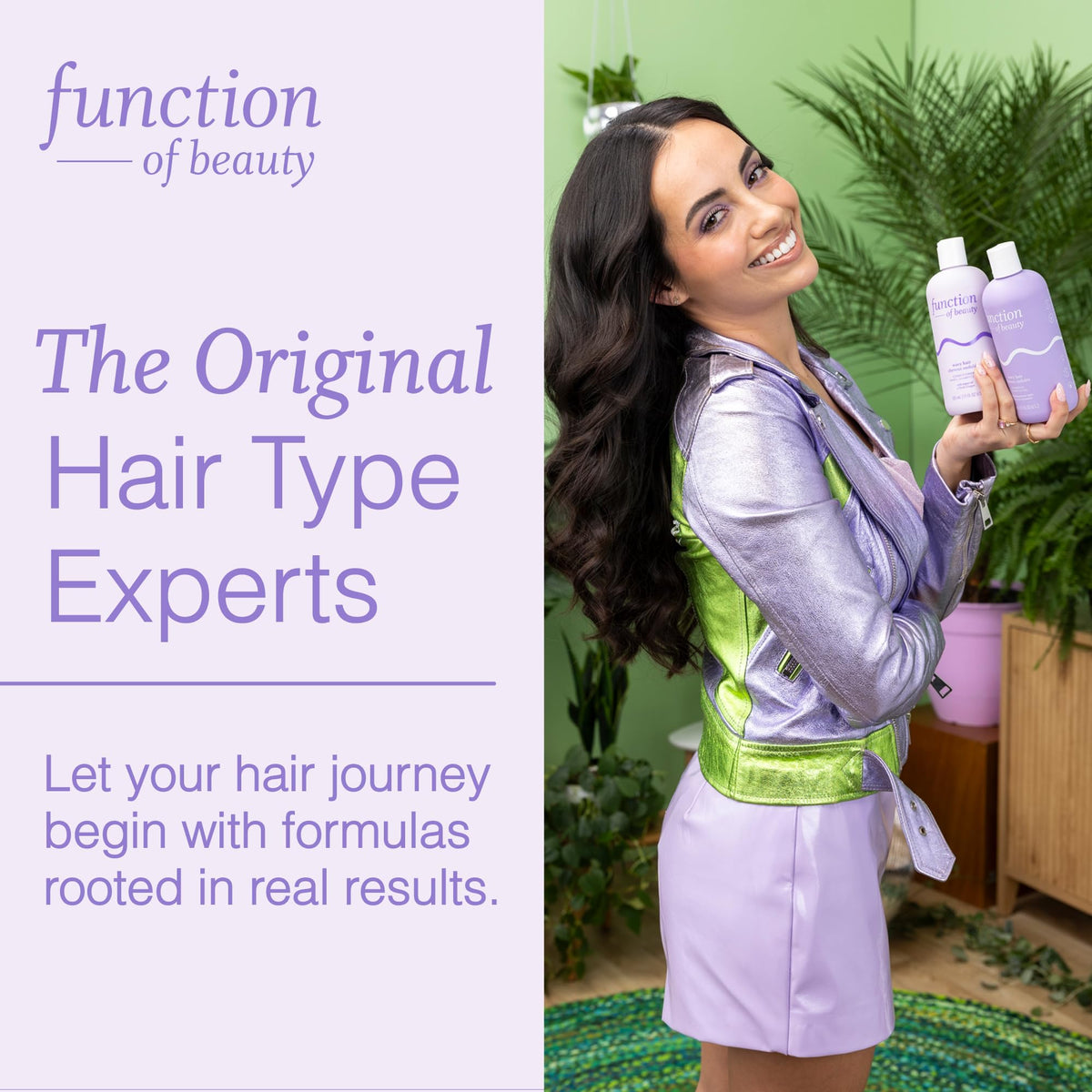 Function of Beauty bottle with peach props conveying Nude Peach scent and spa-like benefit