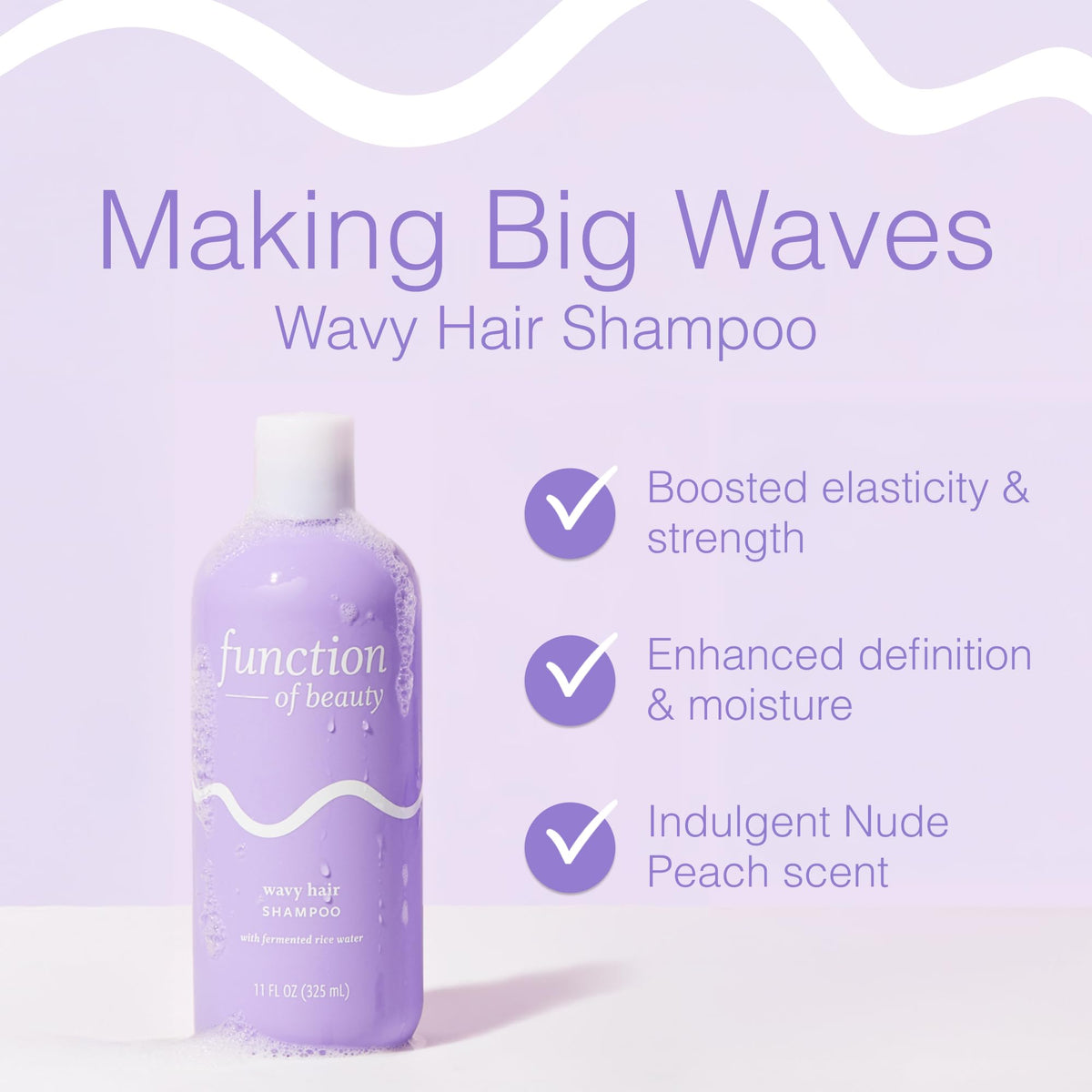 Function of Beauty label close-up highlighting ingredients and quick identification benefit