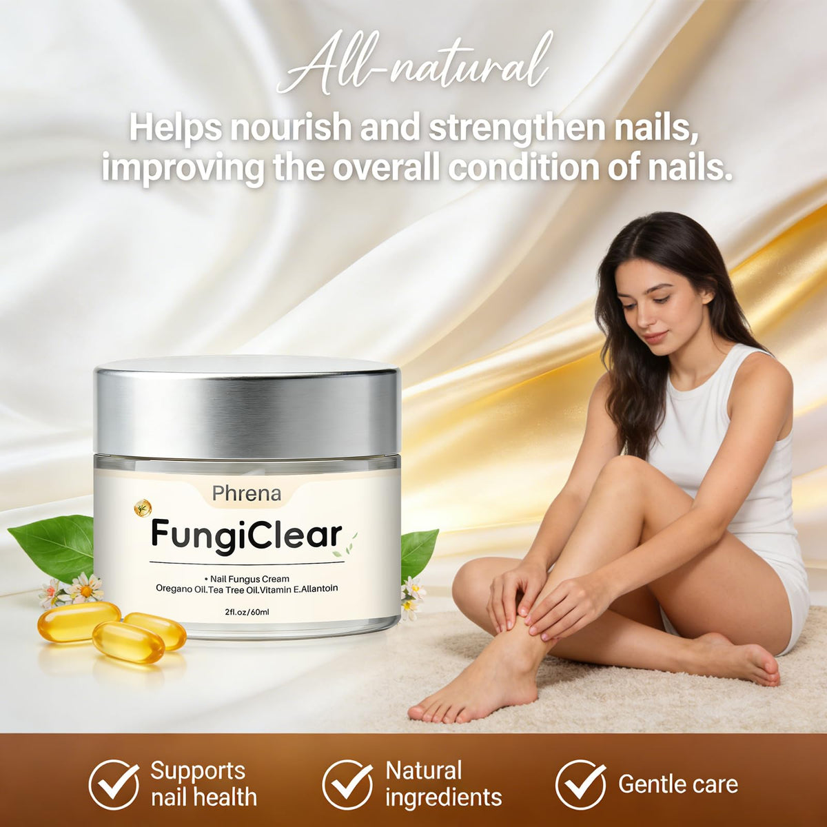 FungiClear in a bathroom hand-care setting, illustrating convenient daily routine use