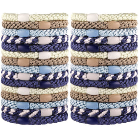 Funtopia front packaging of 30 hair ties showing mixed colors and quantity benefit