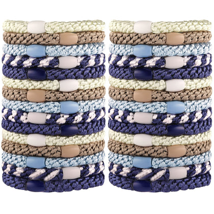 Funtopia front packaging of 30 hair ties showing mixed colors and quantity benefit