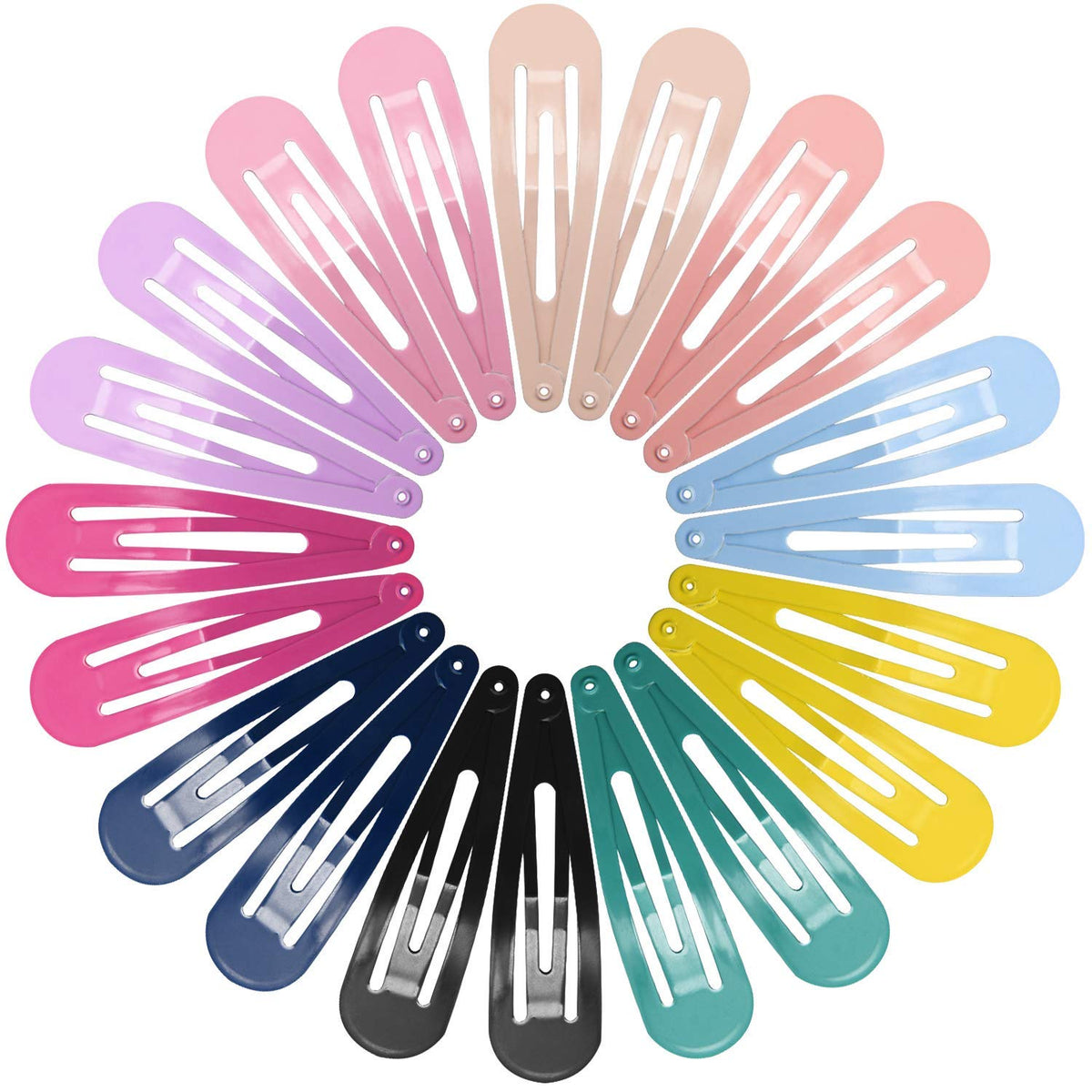 Funtopia front packaging showing 40 colorful snap hair clips and quantity
