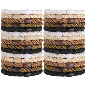 Funtopia front packaging showing 30 hair ties and neutral colors for easy selection