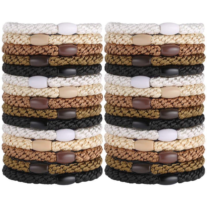 Funtopia front packaging showing 30 hair ties and neutral colors for easy selection