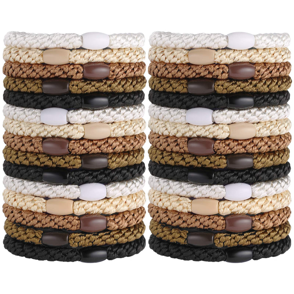 Funtopia front packaging showing 30 hair ties and neutral colors for easy selection