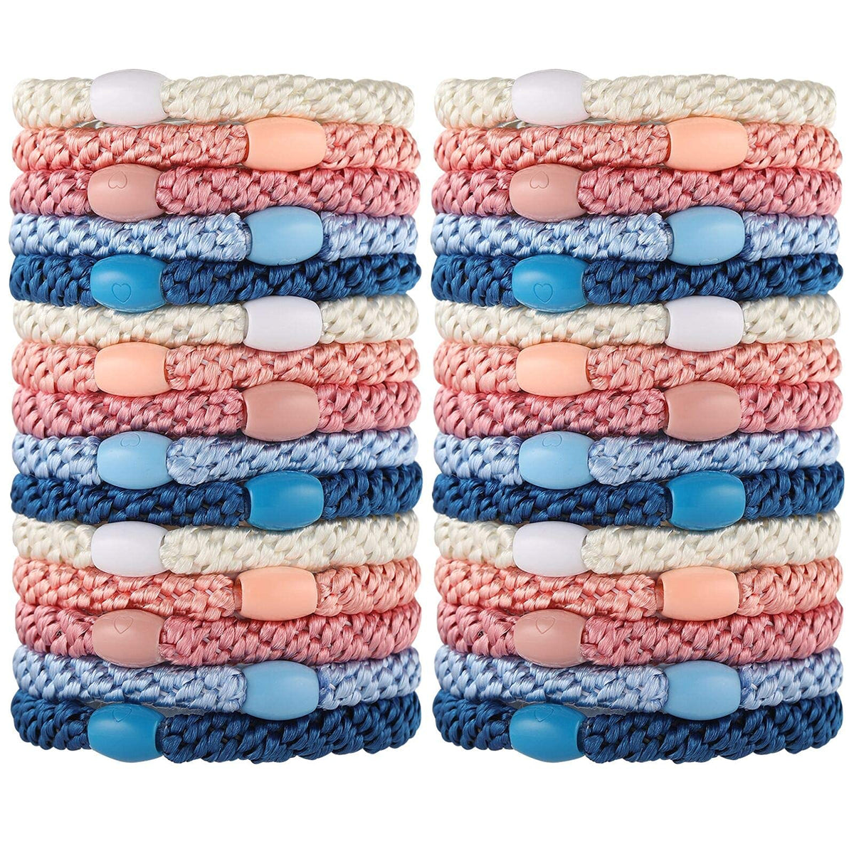 Funtopia front packaging showing 30-count multicolor hair ties and benefits