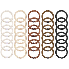 Funtopia hair tie used in a ponytail demonstrating secure, no-crease hold