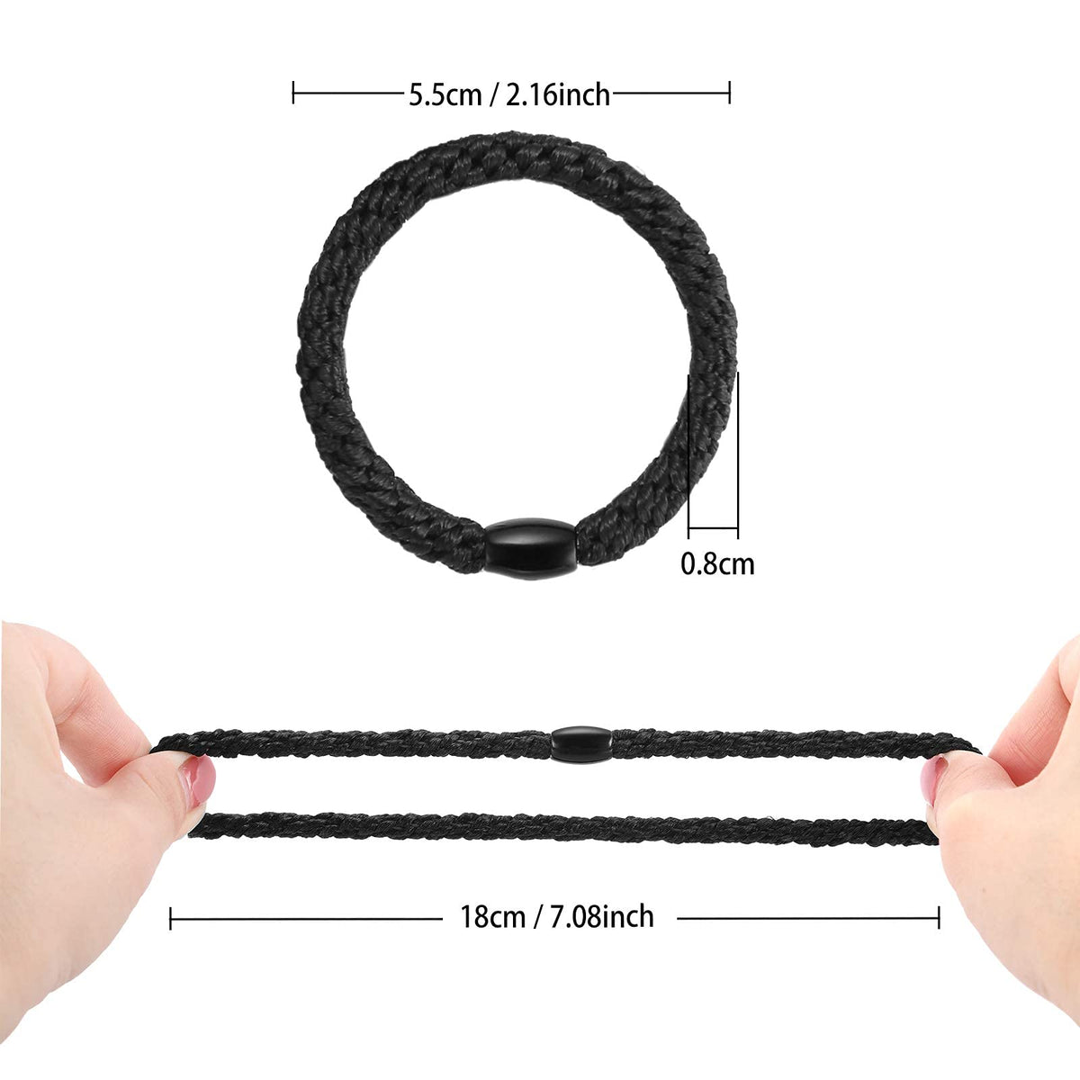 Funtopia hair tie holding ponytail demonstrating secure hold during activity