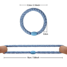 Funtopia hair tie securing thick ponytail during daily styling without creasing