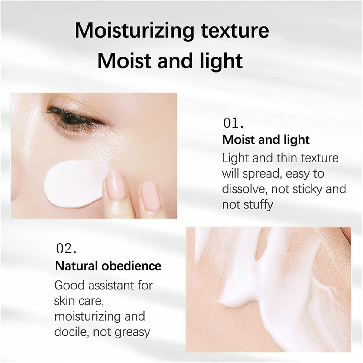 fupah cream on fingers closeup demonstrating smooth moisturizing texture