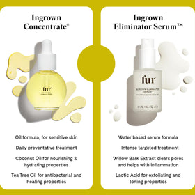 Fur application on bikini area demonstrating safe use for intimate skin after hair removal