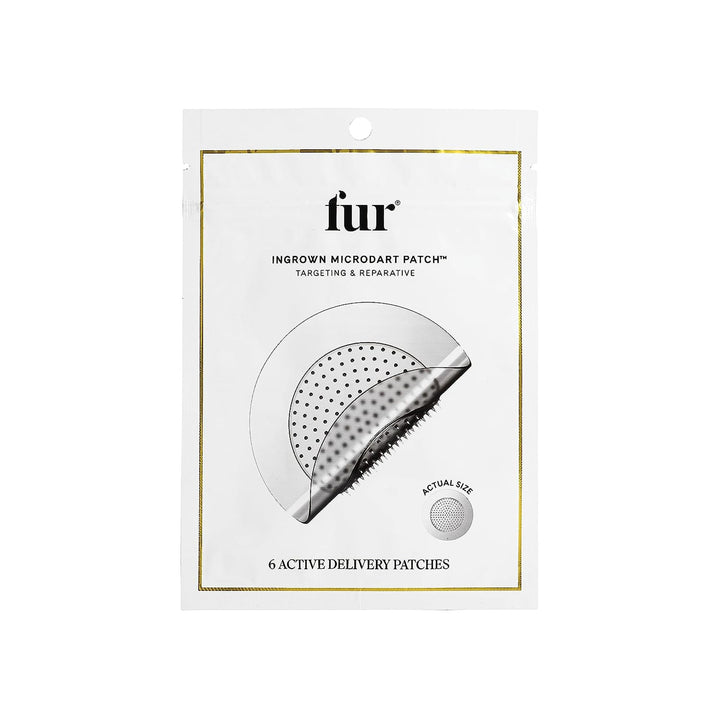 Fur front packaging showing 6-count patch box for targeted ingrown care