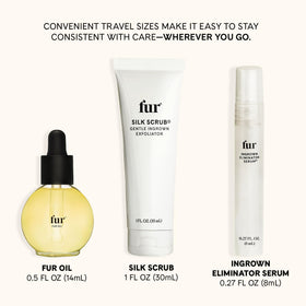 Fur oil applied post-treatment for softened hair and calmer skin