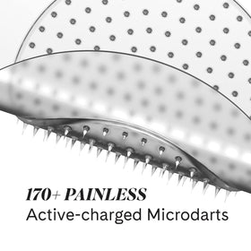 Fur close-up of microdarts on patch showing precise delivery benefit