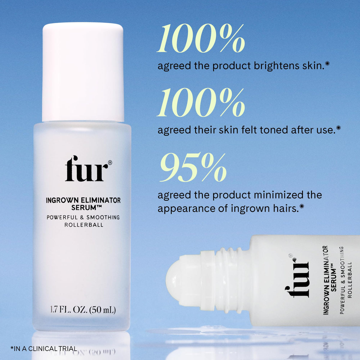 Fur before and after area showing reduced bumps and smoother skin