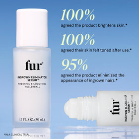 Fur before and after area showing reduced bumps and smoother skin