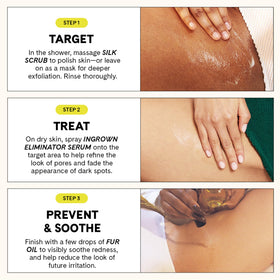 Fur ingrown eliminator serum rollerball applied for precise bump care