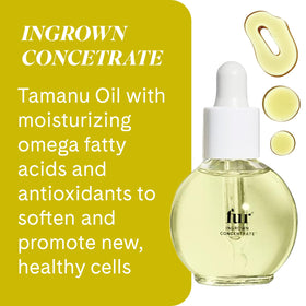 Fur two bottles side by side illustrating the paired oil and concentrate benefit