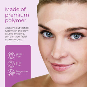 Furlesse applied on forehead showing secure overnight placement benefit