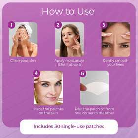 Furlesse lifestyle image of person sleeping with patch for wrinkle prevention
