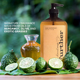 Further glycerin hand soap in kitchen demonstrating clean, fresh scent for everyday tasks