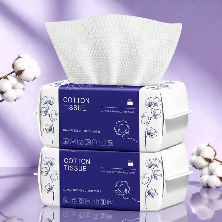 Futetui face towel pack front view showing count and clean design benefit