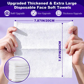 Futetui towel held in hand to show size and convenient portability benefit