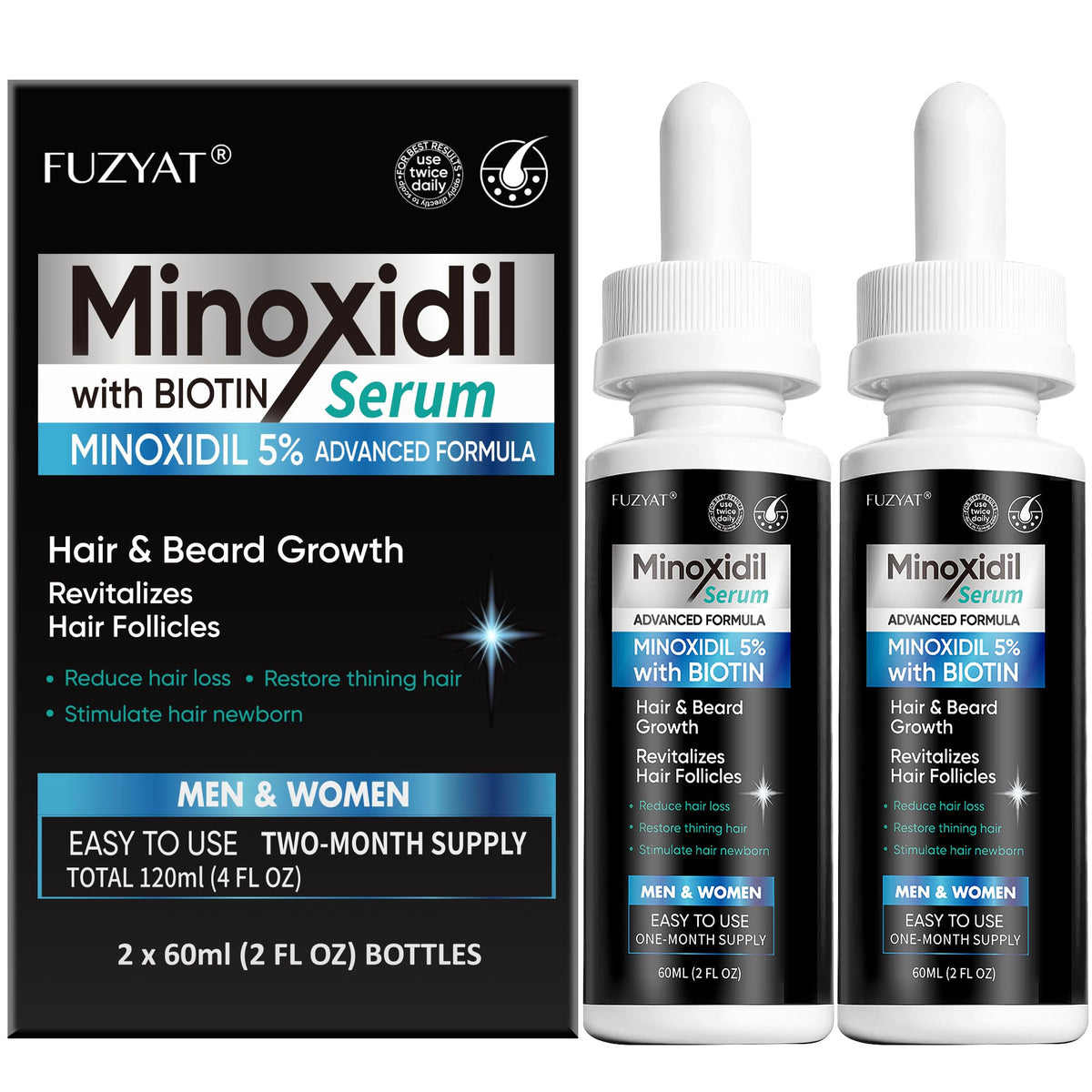 FUZYAT front label bottle showing 120ml and key benefits