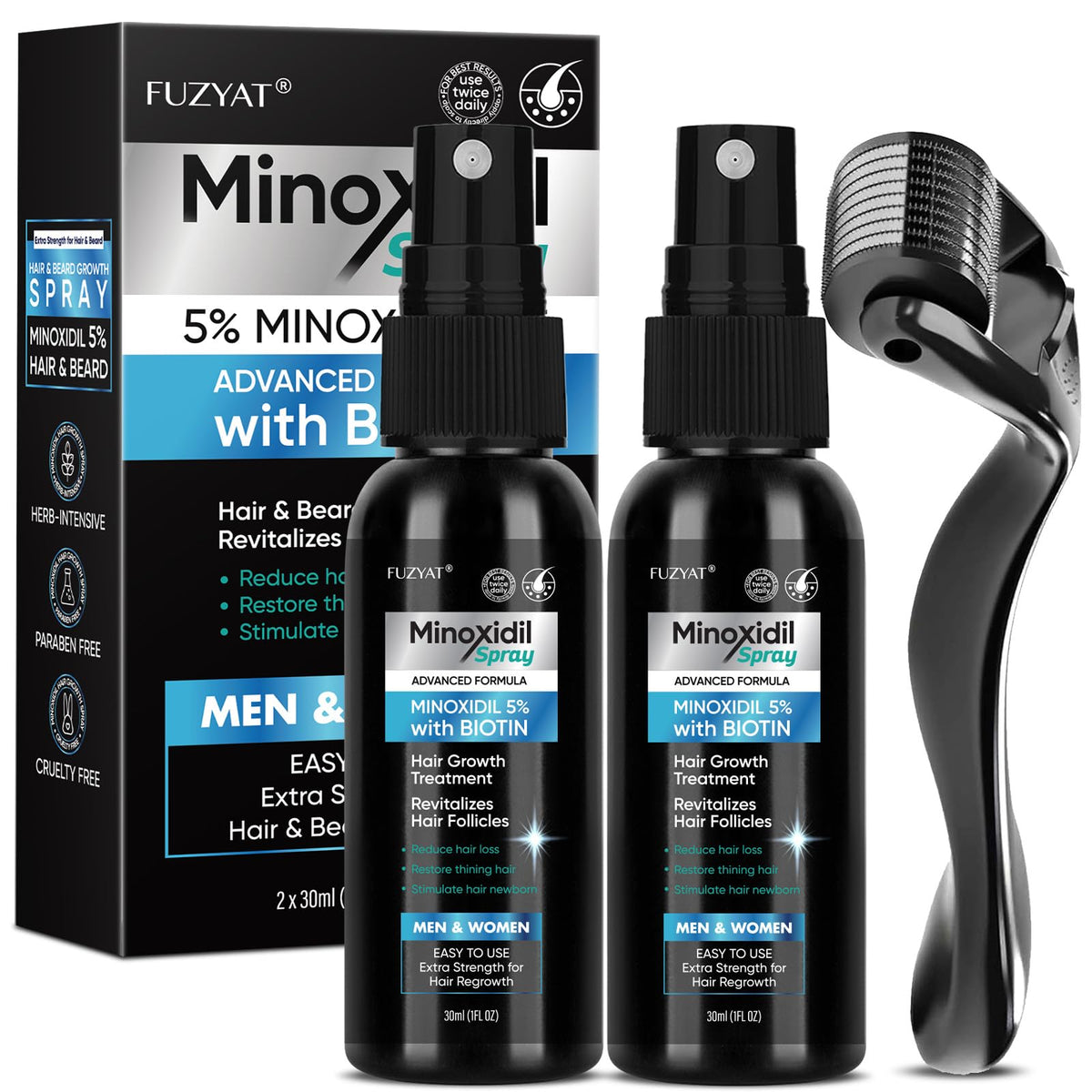 FUZYAT front bottle view showing 60ml and compact packaging benefit