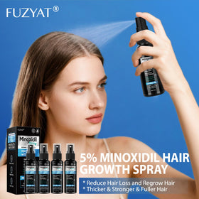 FUZYAT label ingredient list showing minoxidil and biotin benefit clarity