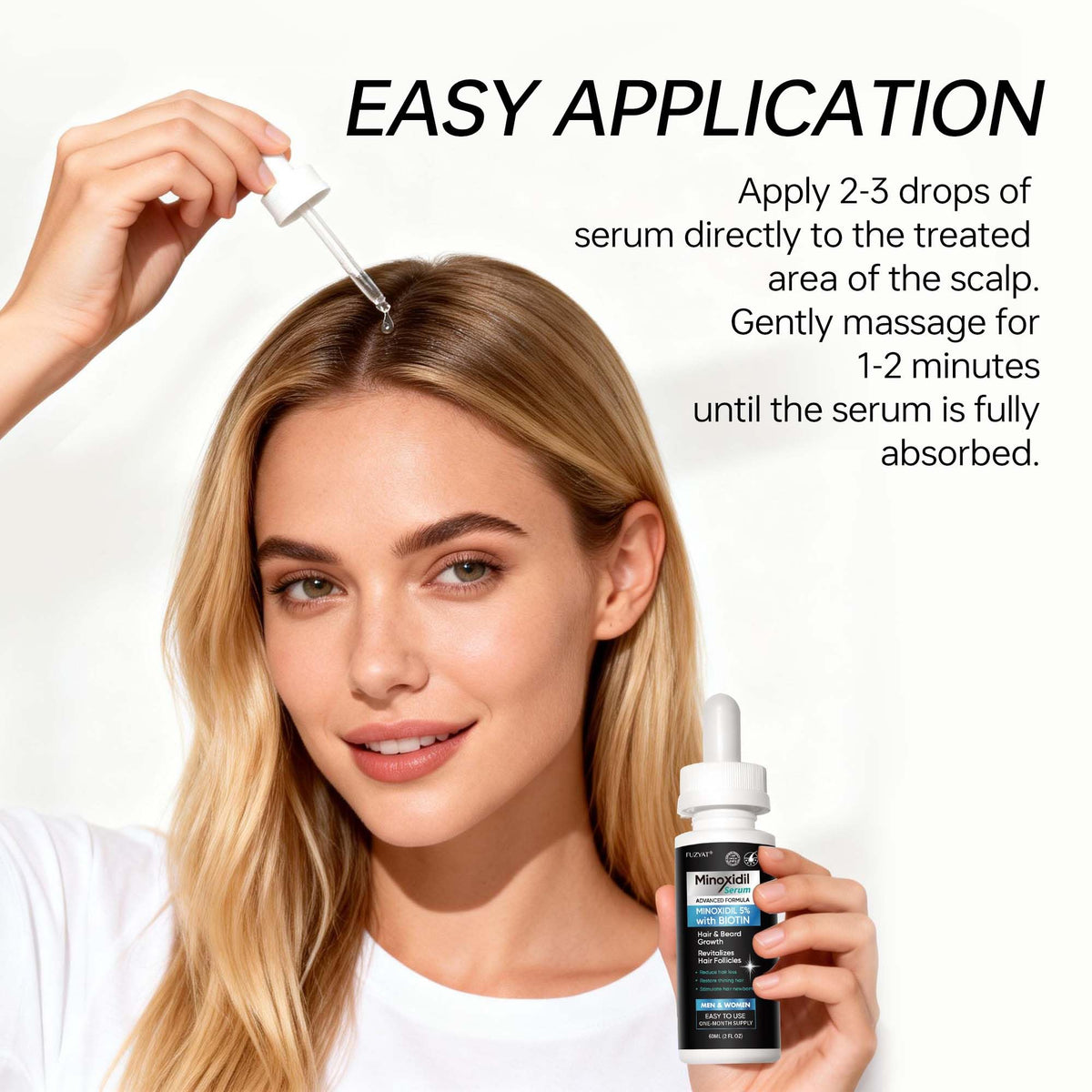 FUZYAT bottle in hand showing 240ml scale for long-lasting treatment supply