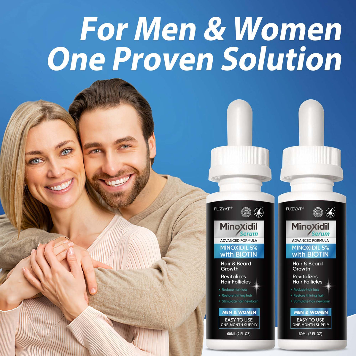 FUZYAT serum texture on scalp demonstrating quick absorption benefit