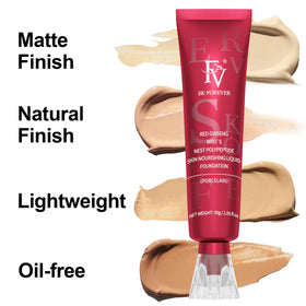 FV swatches on arm showing Natural Beige match and blendability