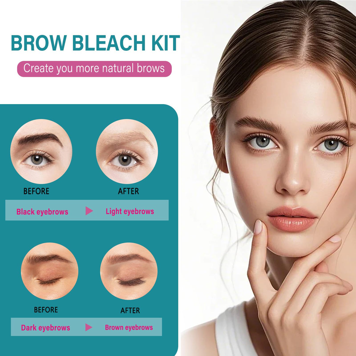 Fvquhvo brush applying cream on eyebrow for accurate, mess-free application