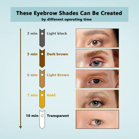 Fvquhvo before and after brows illustrating softer, natural lighter color