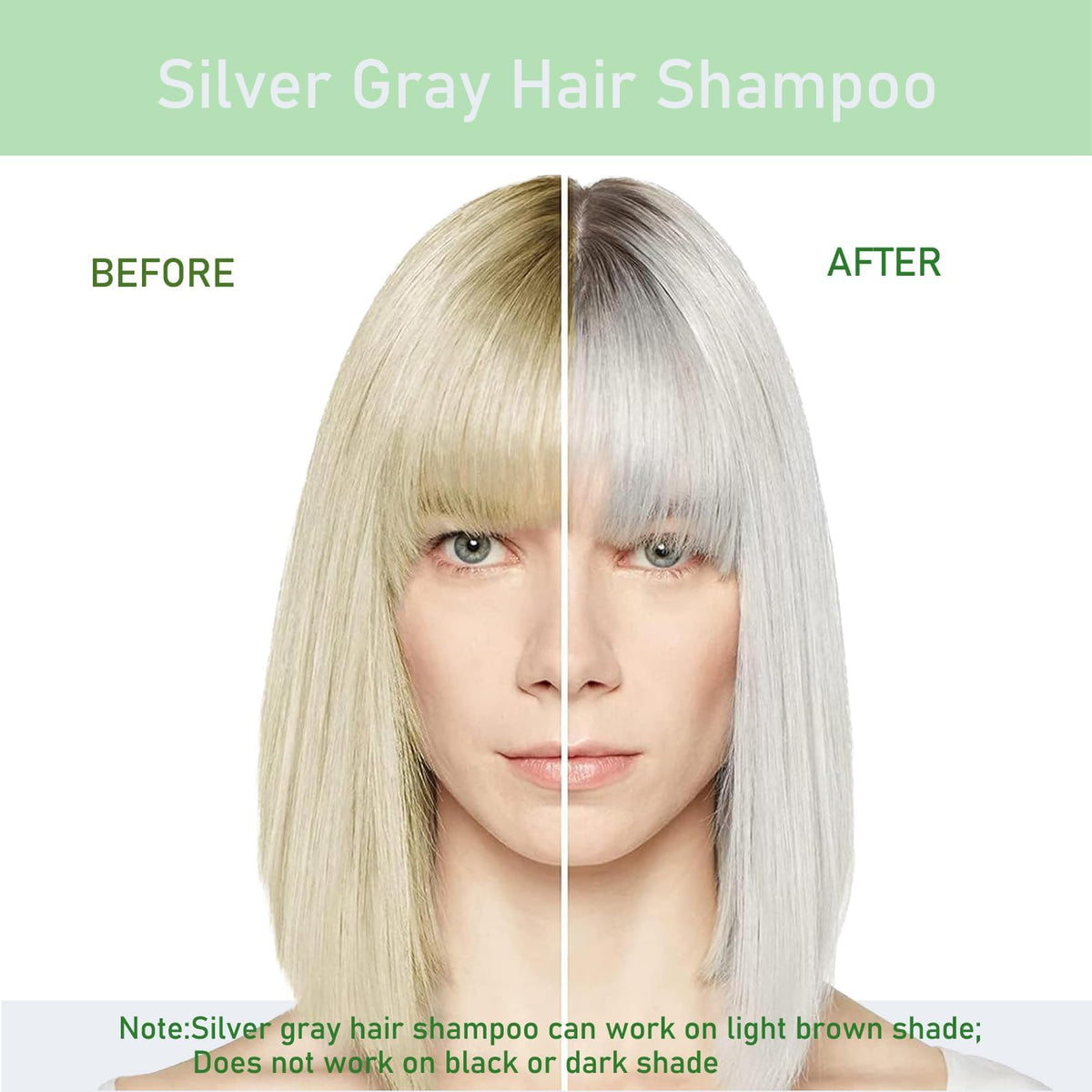 Fvquhvo shampoo lather highlighting silver pigments and shine