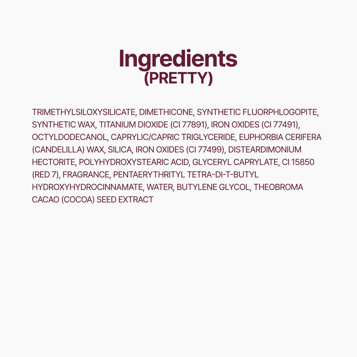 fwee packaging label detail showing shade name and product information clearly