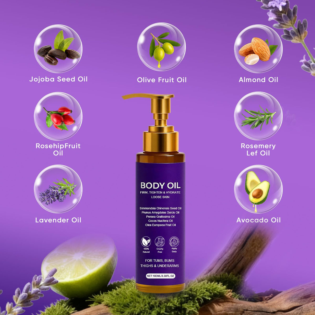 FWPTEI oil texture close-up drop demonstrating lightweight, fast absorption