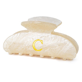 Fycert gold hair clip front view showing polished finish and secure clasp benefit