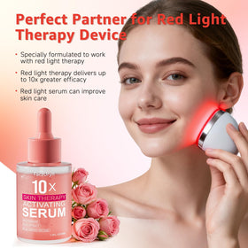 Fymiox bottle with rose flower illustrating rose extract for soothing benefits