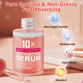 Fymiox close-up of serum absorbing into skin demonstrating lightweight hydration