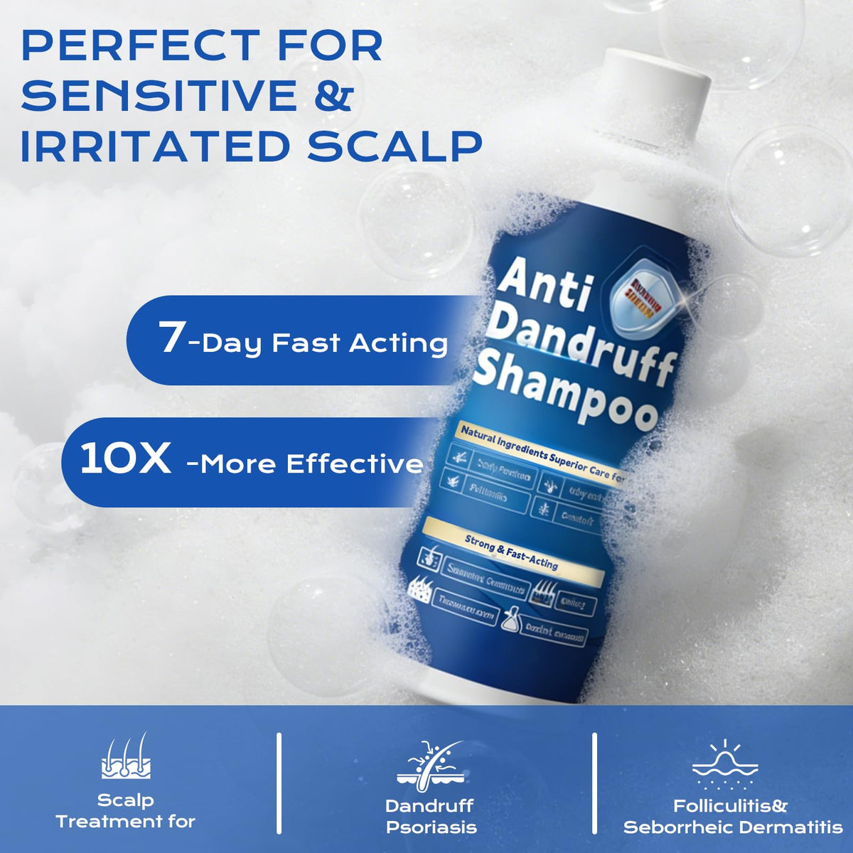 FYZMTL label closeup highlighting 1% ketoconazole and ingredient clarity benefit