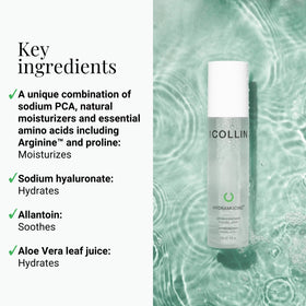 G.M. COLLIN mist spray action demonstrating even, fine coverage benefit