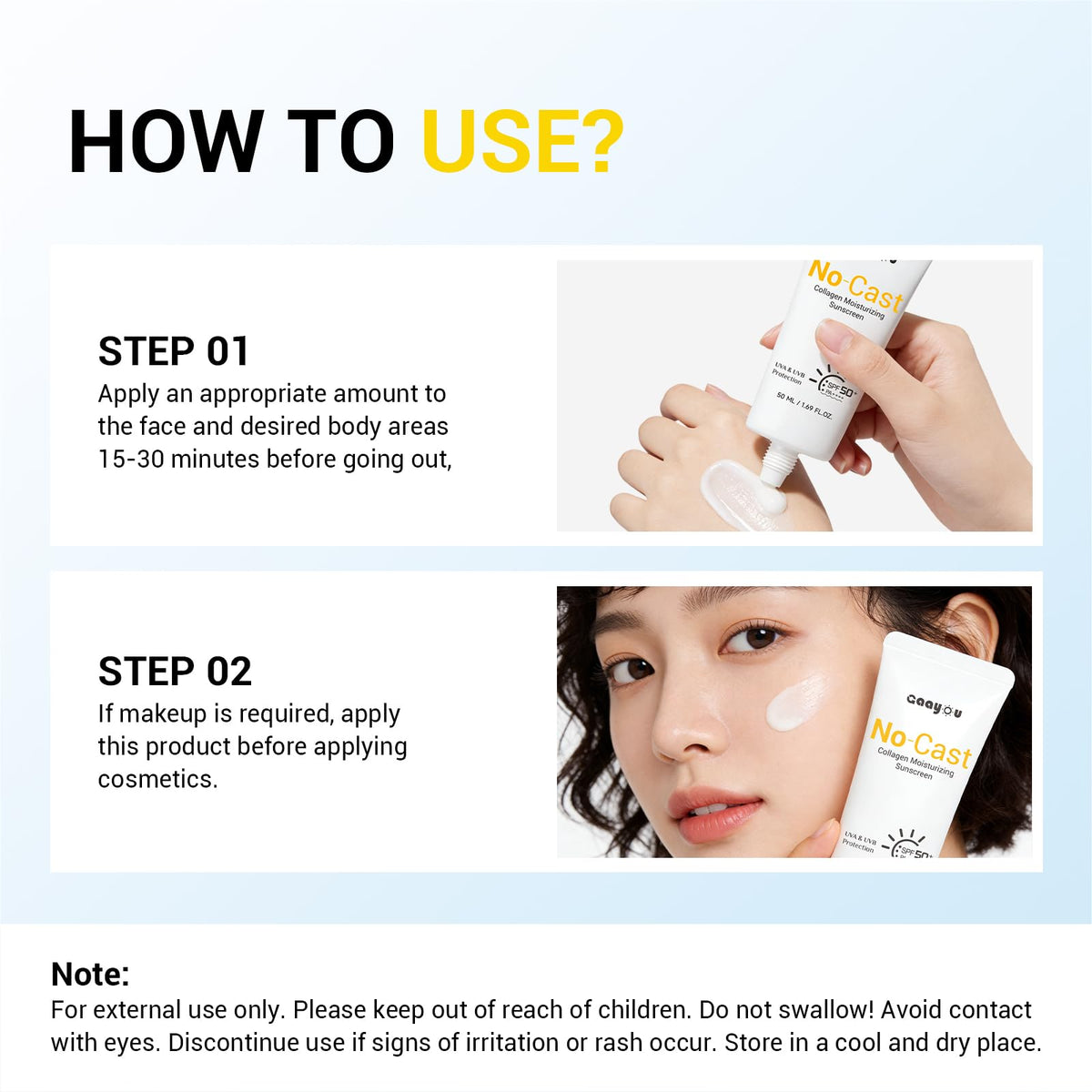 Gaayou packaging label detail showing ingredients and usage guidance