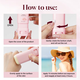 Gaayou sunscreen stick held in hand showing travel-friendly size and portability benefit